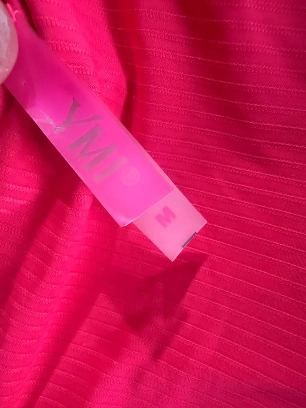 YMI Hot Pink Ribbed One-Piece - Picture 2 of 6